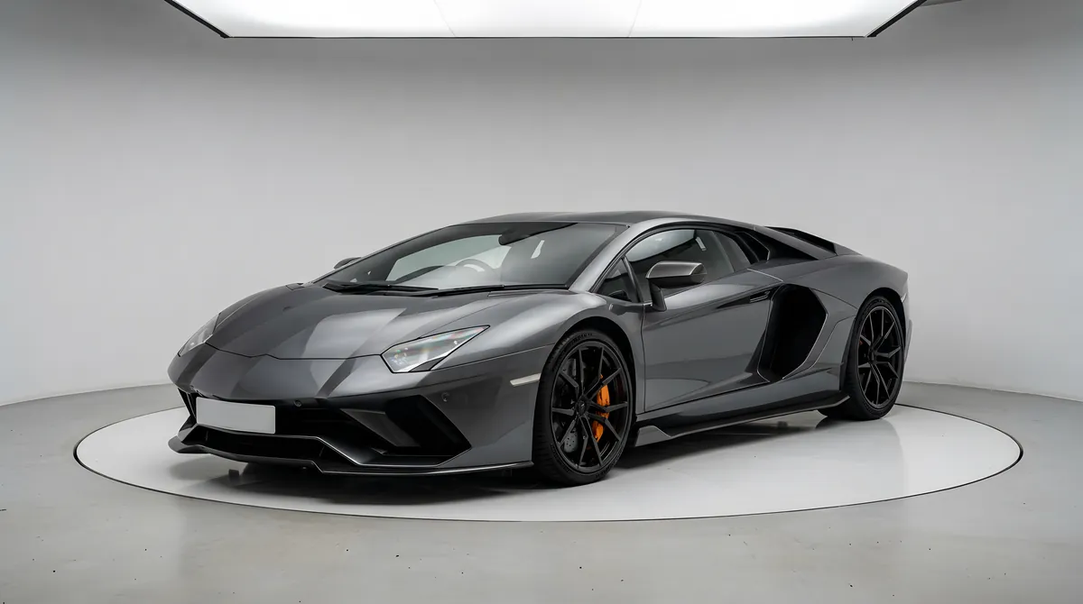 The supercar on the studio turntable